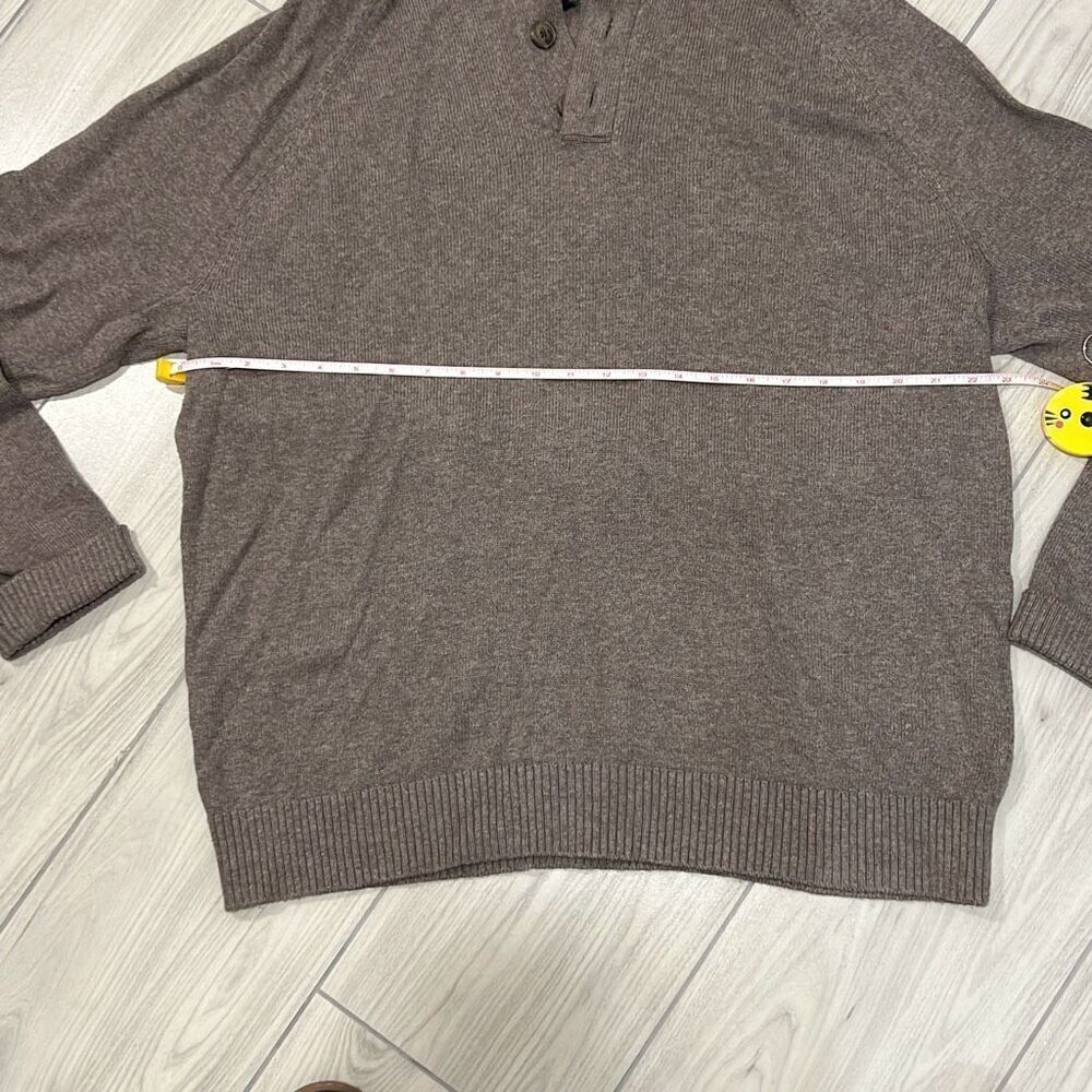 Banana‎ Republic Men’s Brown Taupe Quarter Button Sweater Size XL - Picture 3 of 5
